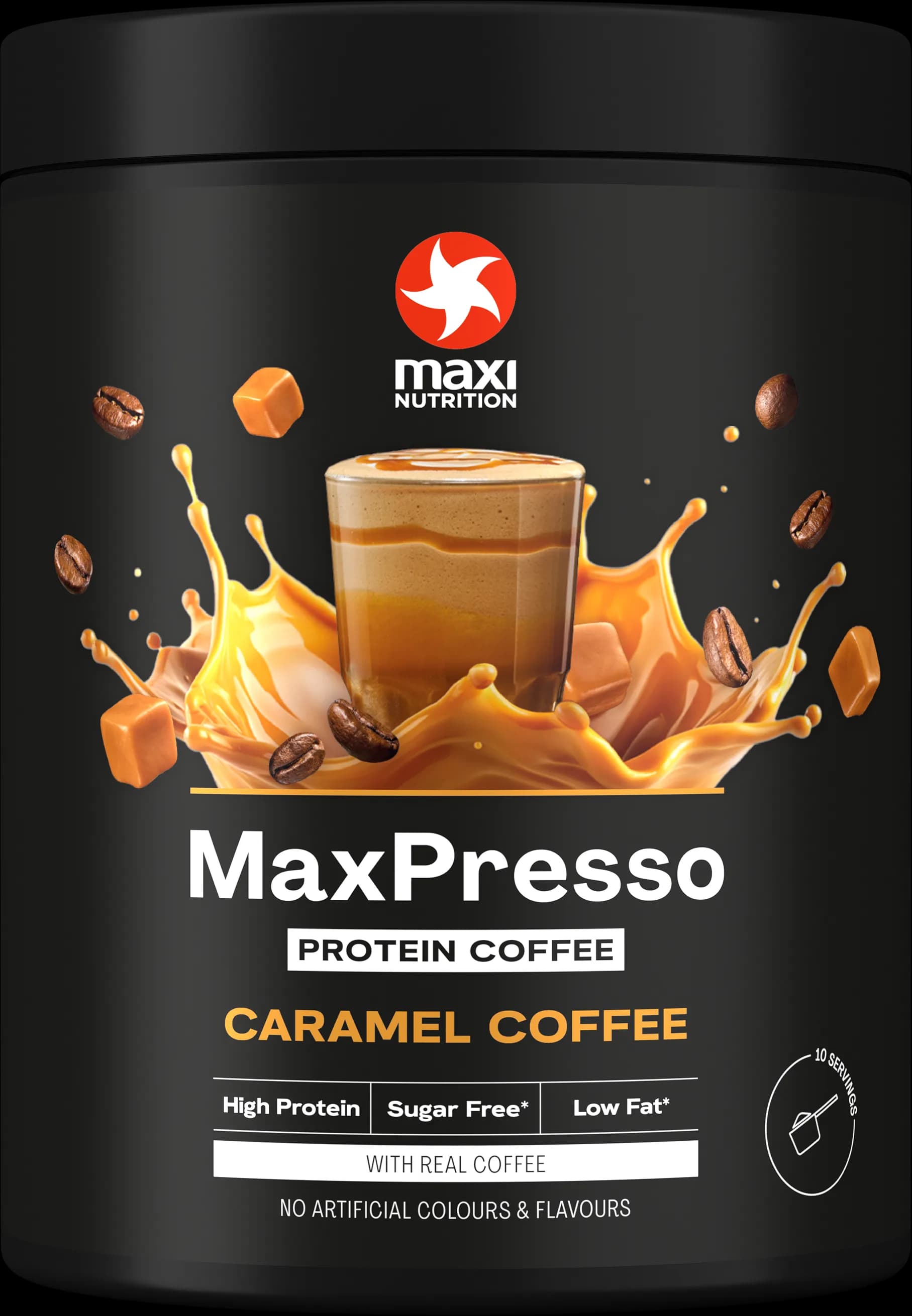 Maxi Nutrition MaxPresso პროტეინის ყავა, კარამელი - Maxi Nutrition | FitShop.ge