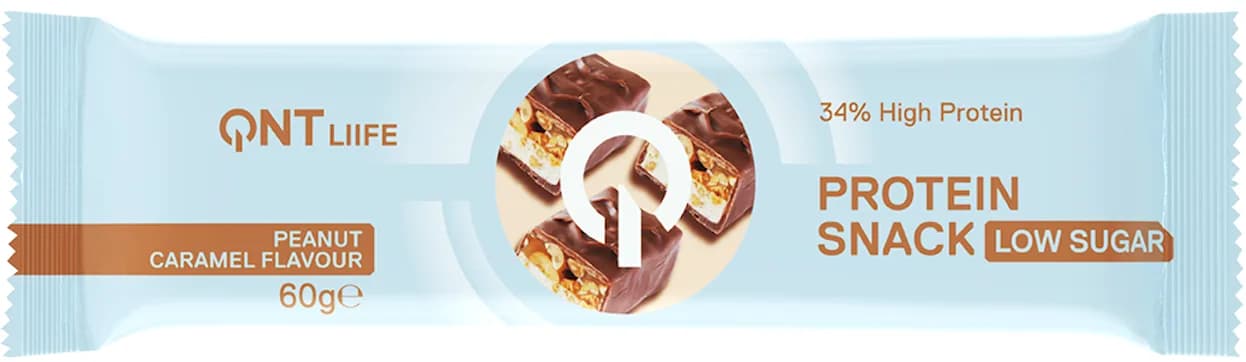 QNT Protein Snack 34% პროტეინის ბატონი, თხილიანი კარამელი, 60 გ - QNT | FitShop.ge