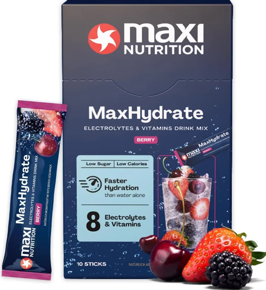 Maxi Nutrition MaxHydrate ელექტროლიტები და ვიტამინები, კენკრა - Maxi Nutrition | FitShop.ge