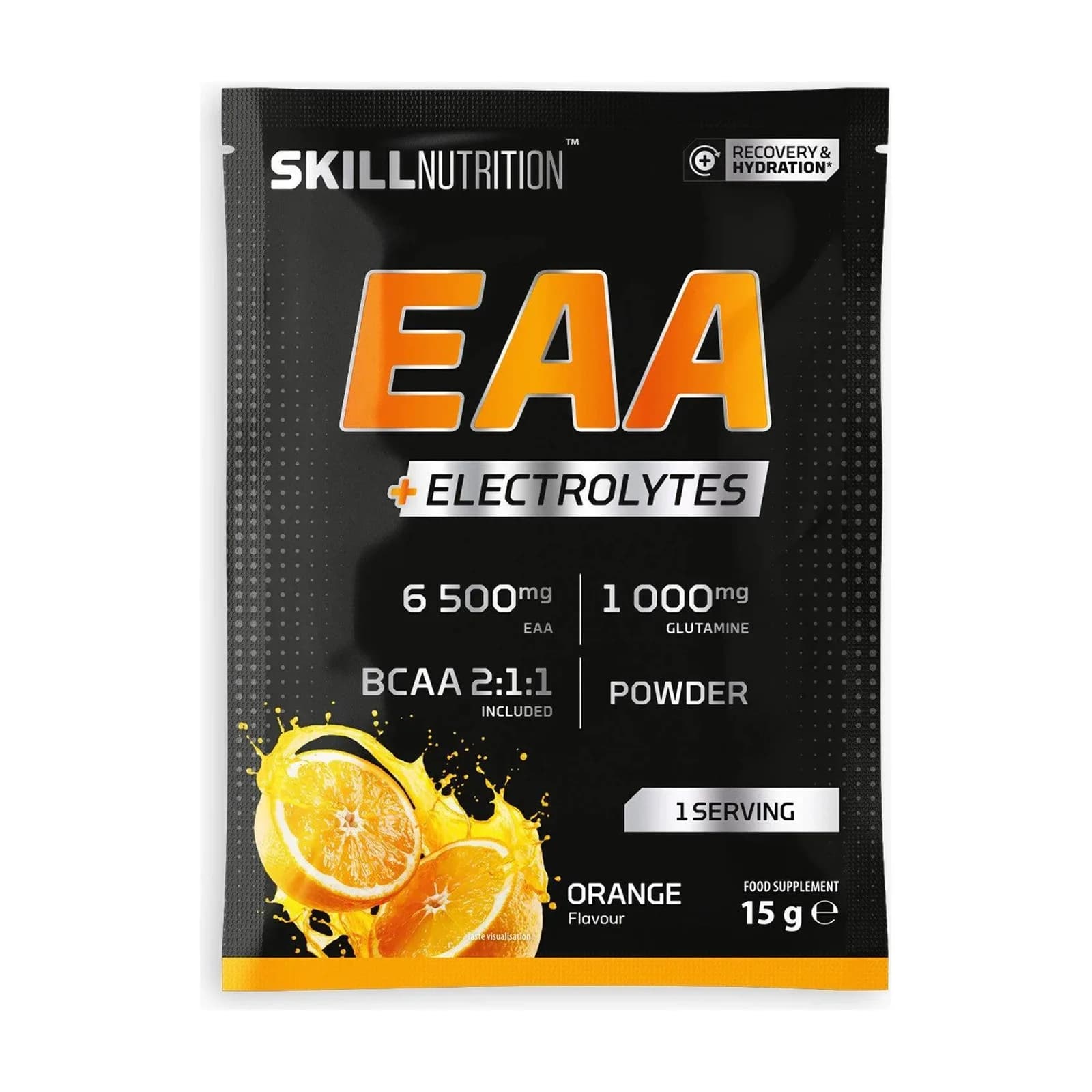 Skill Nutrition EAA და ელექტროლიტები, ფორთოხალი, 15 გ - Skill Nutrition | FitShop.ge