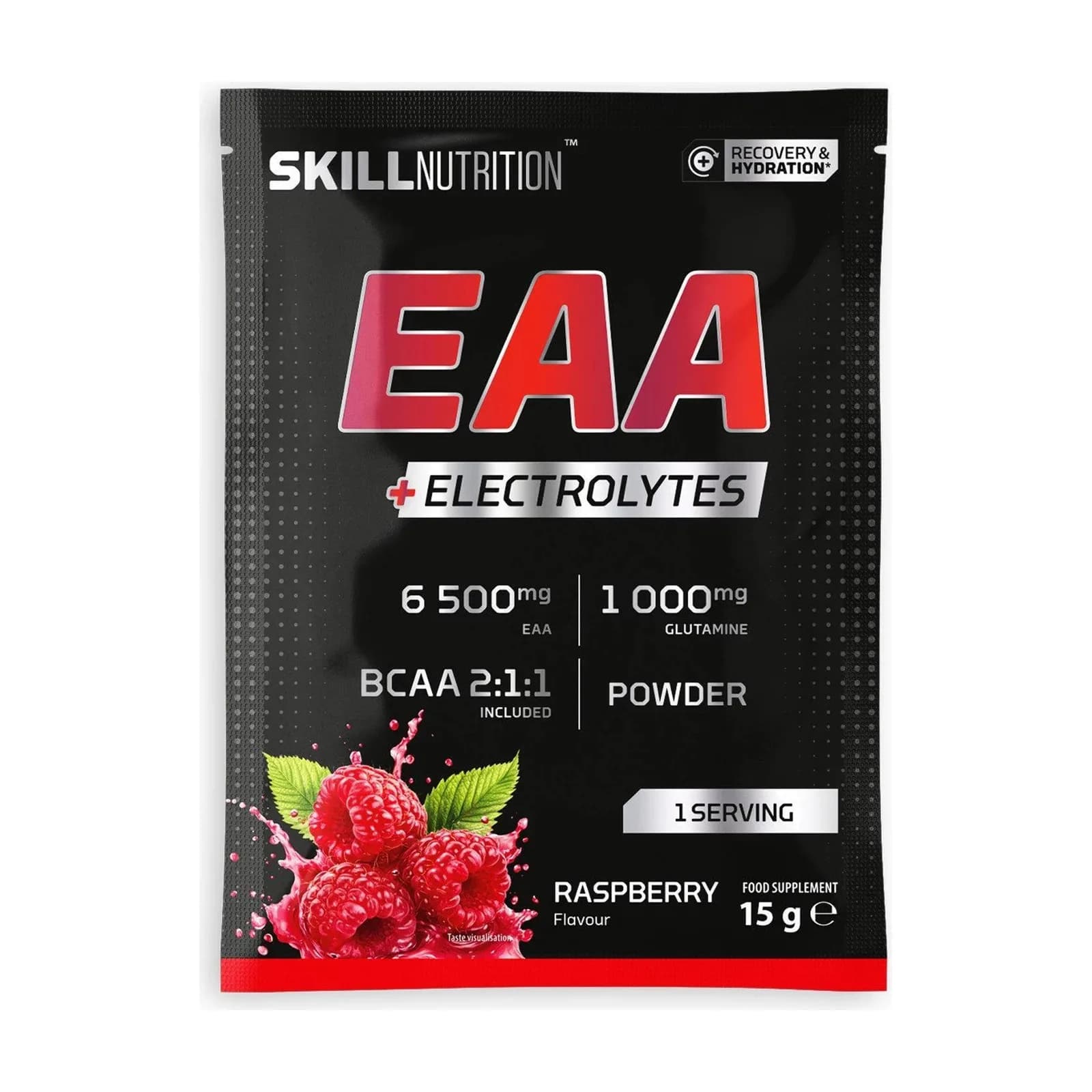 Skill Nutrition EAA და ელექტროლიტები, ჟოლო, 15 გ - Skill Nutrition | FitShop.ge