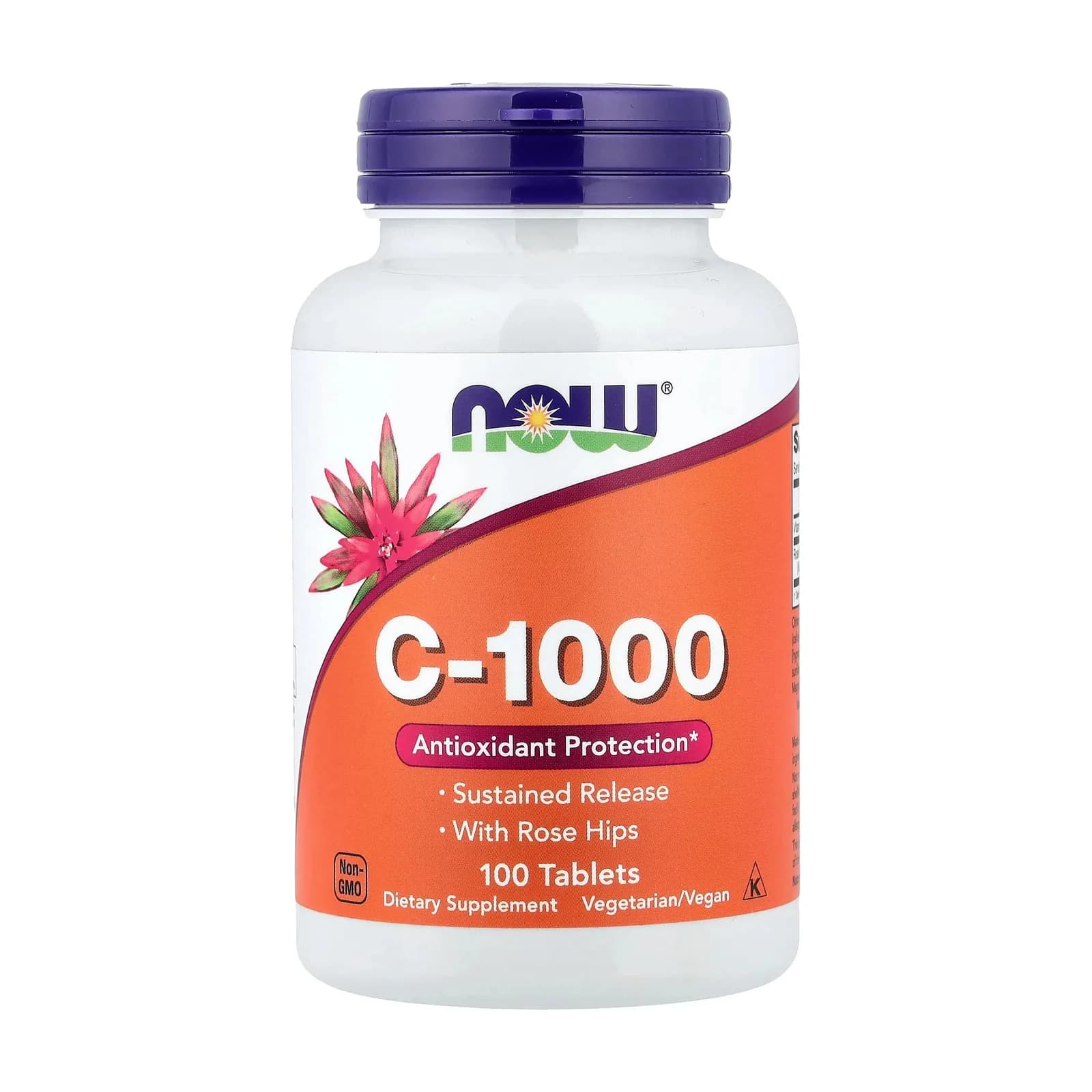 NOW Foods C-1000 ვიტამინი C, ასკილი, ხანგრძლივი მოქმედება - NOW Foods | FitShop.ge