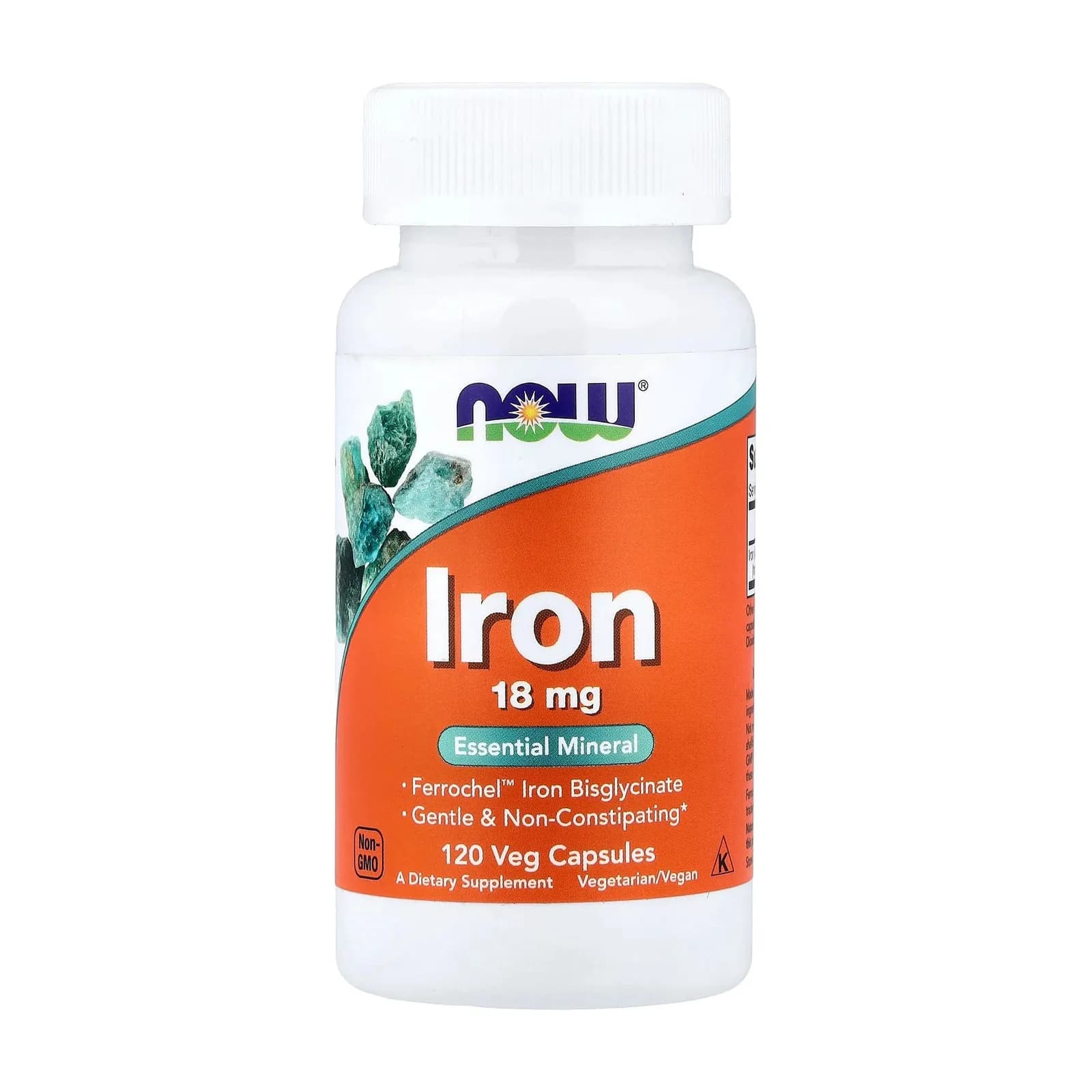 NOW Foods რკინა 18 მგ, 120 ვეგეტარიანული კაფსულა - NOW Foods | FitShop.ge