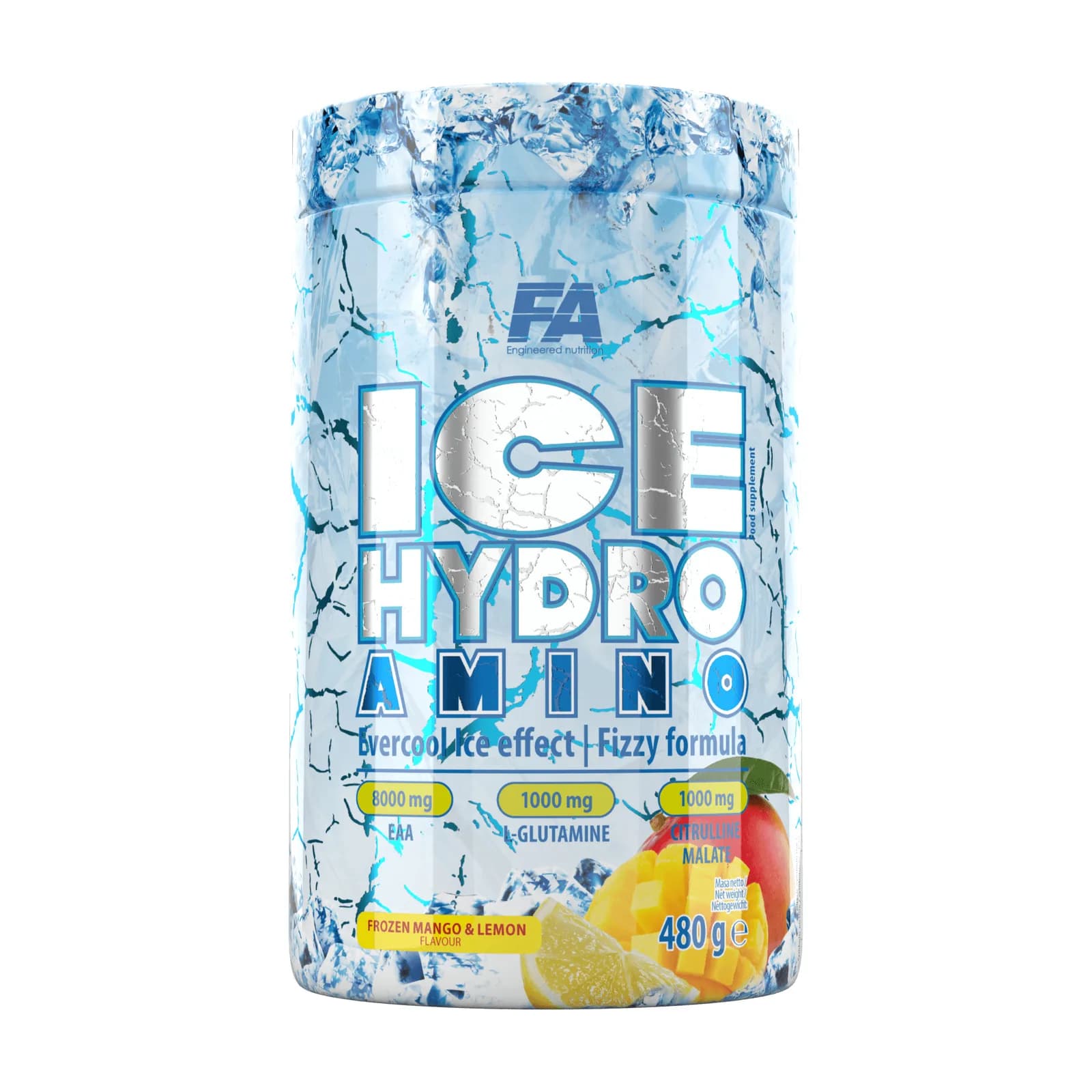 FA Ice Hydro Amino, გაყინული მანგო და ლიმონი, 480 გ - FA Nutrition | FitShop.ge