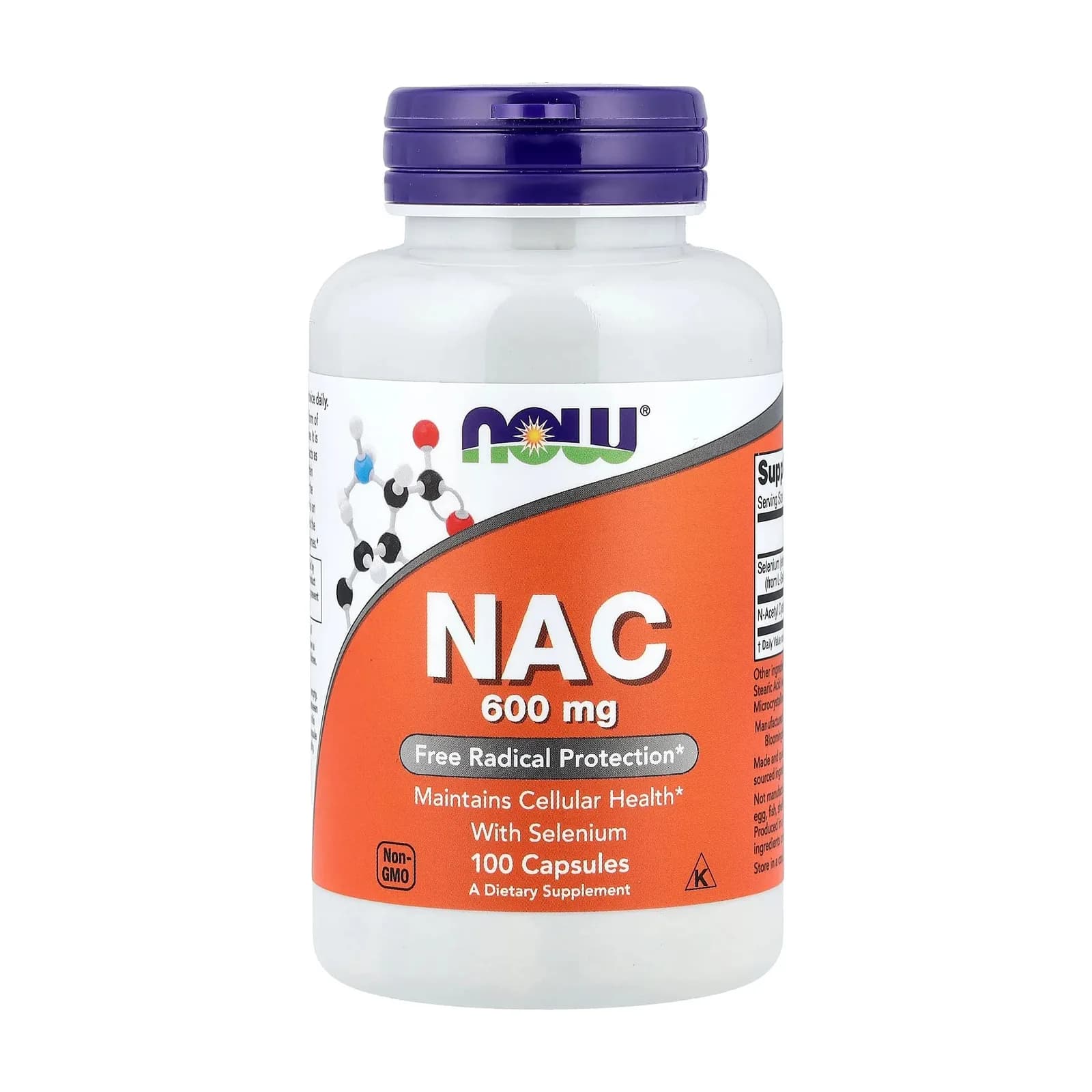 NOW Foods NAC 600 მგ, 100 კაფსულა - NOW Foods | FitShop.ge