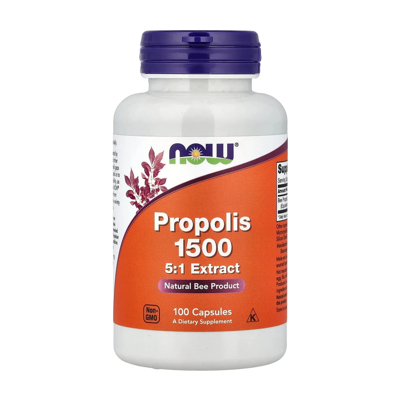 NOW Foods პროპოლისის ექსტრაქტი 5:1 1500 მგ, 100 ვეგეტარიანული კაფსულა - NOW Foods | FitShop.ge