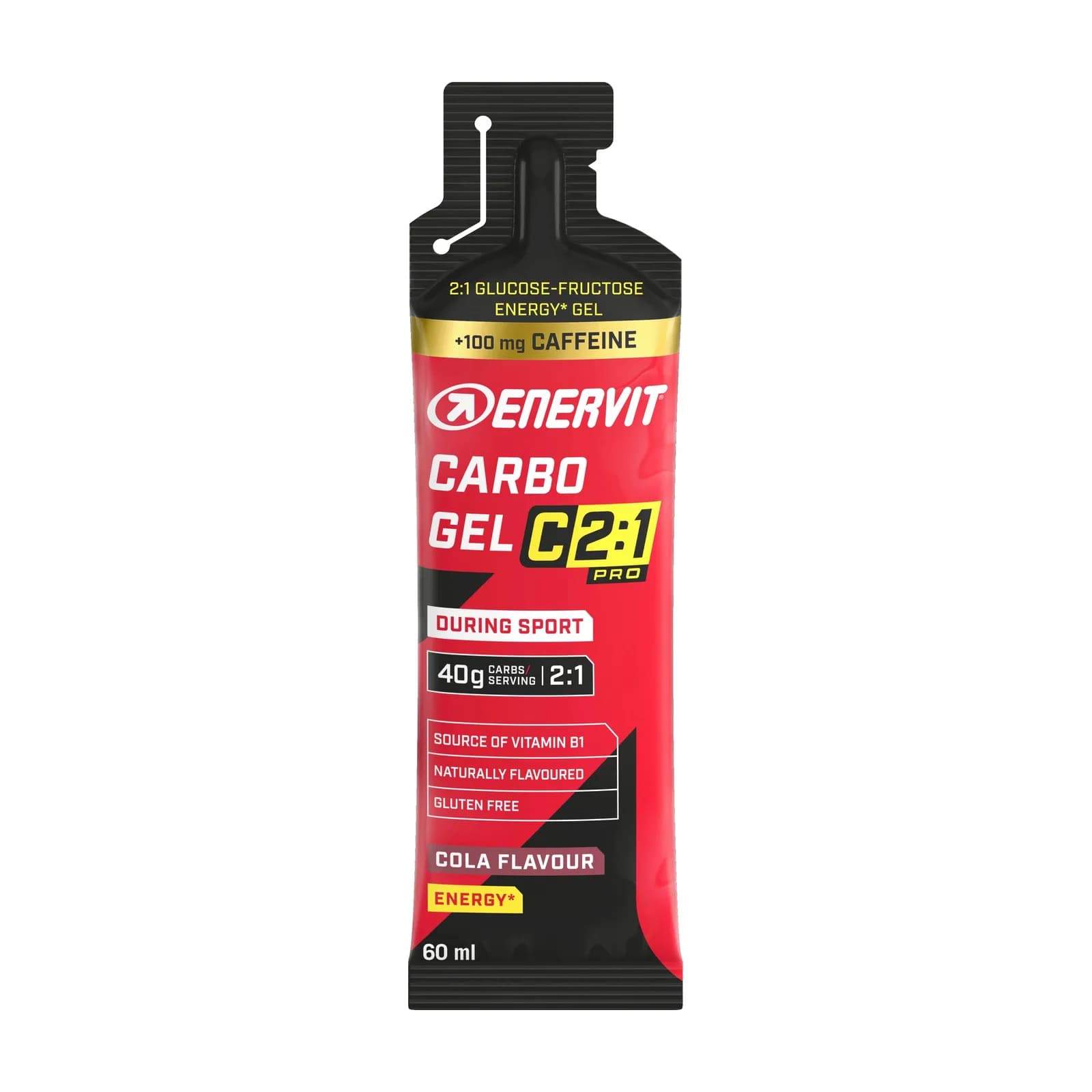 Enervit C2:1PRO Carbo Gel ენერგეტიკული გელი კოფეინით, კოლა - Enervit | FitShop.ge
