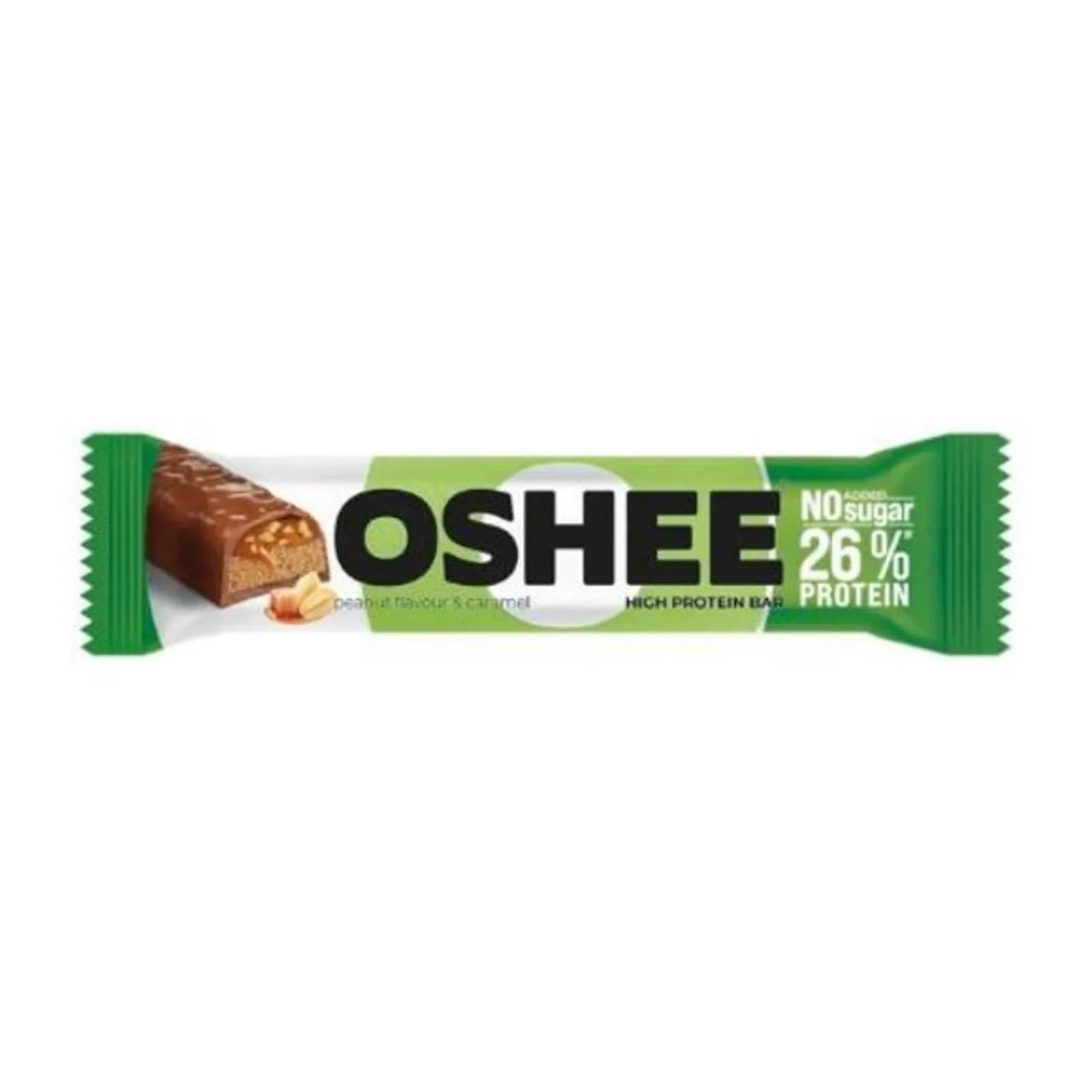 OSHEE უშაქრო პროტეინის ბატონი 27%, კარამელი და არაქისი, 49 გ, OSHEE
