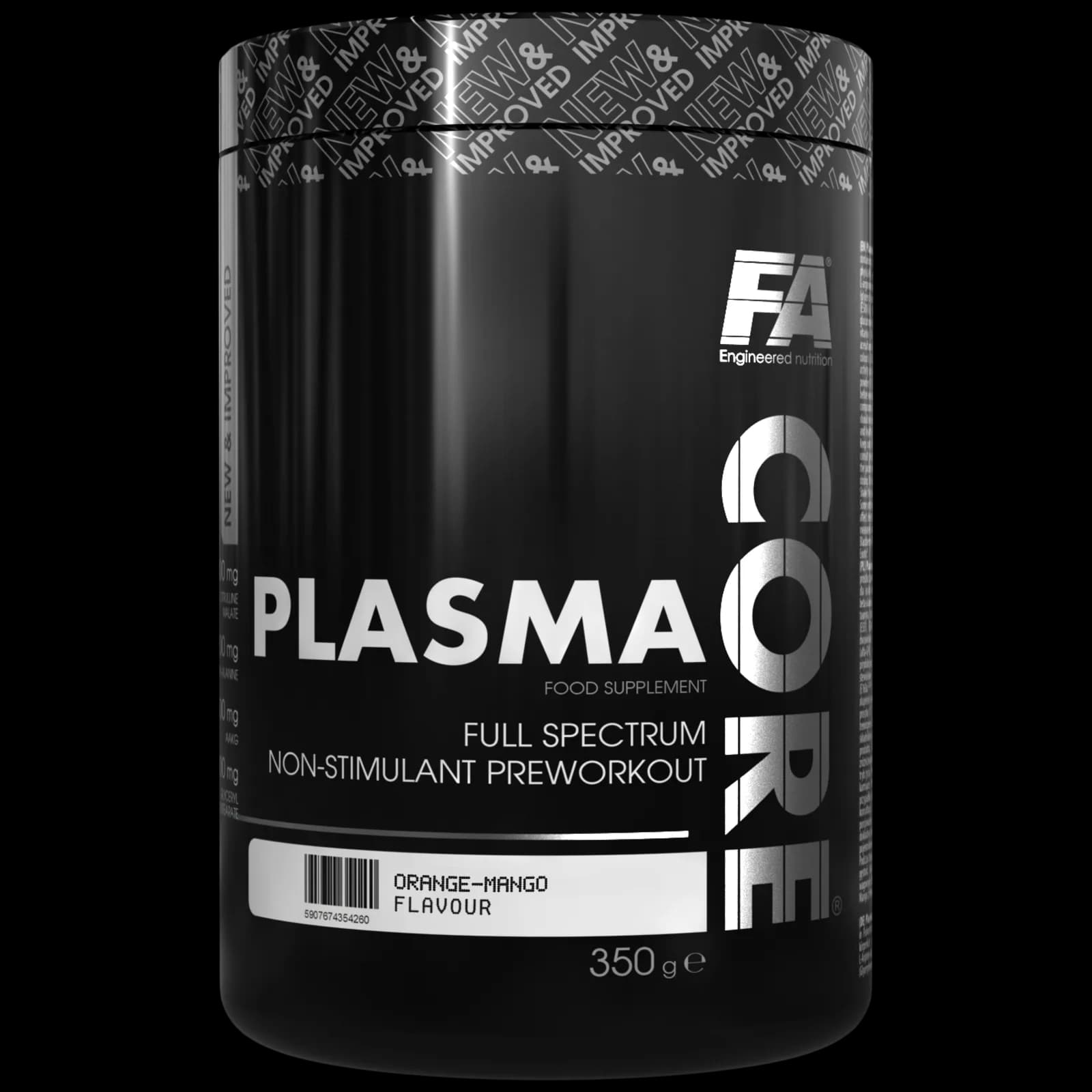 FA Core Plasma ვარჯიშამდელი კომპლექსი, ფორთოხალი და მანგო, 350 გ, FA Nutrition