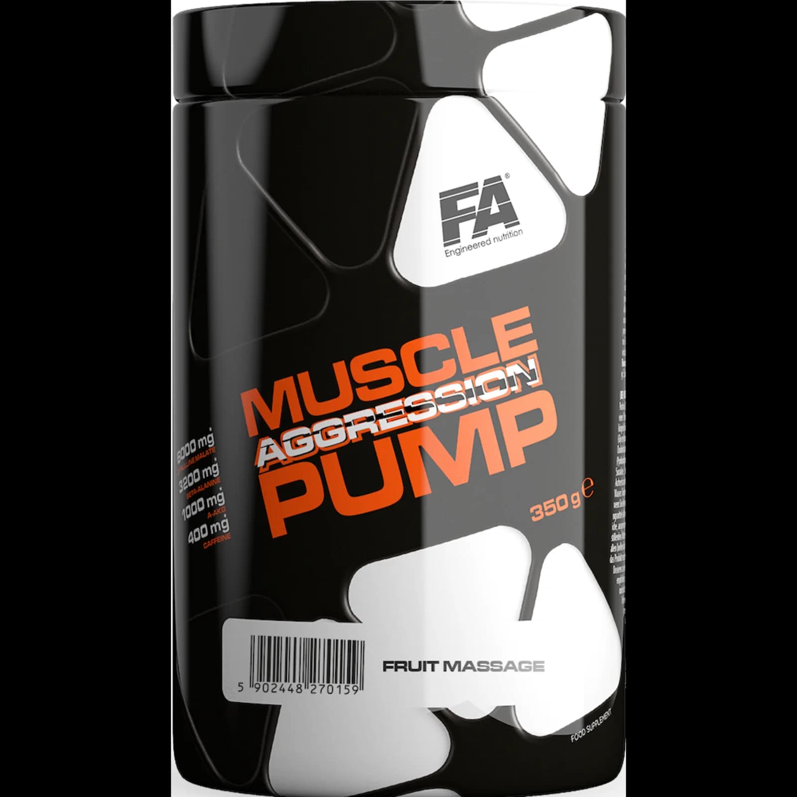 FA Muscle Pump Aggression ვარჯიშამდელი კომპლექსი, ფორთოხალი და მანგო, 350 გ - FA Nutrition | FitShop.ge