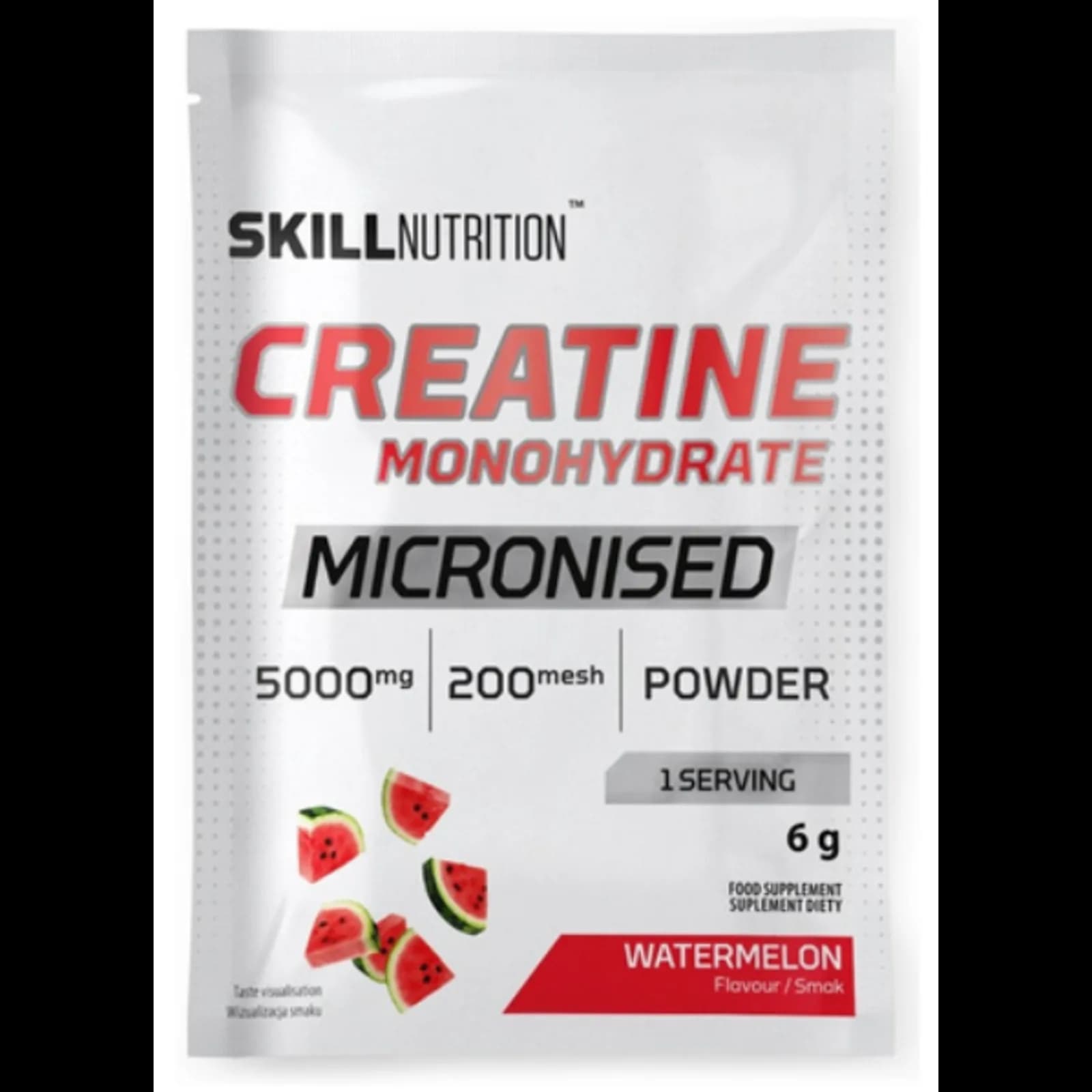 Skill Nutrition მიკრონიზებული კრეატინ მონოჰიდრატი, საზამთრო, 6 გ - Skill Nutrition | FitShop.ge