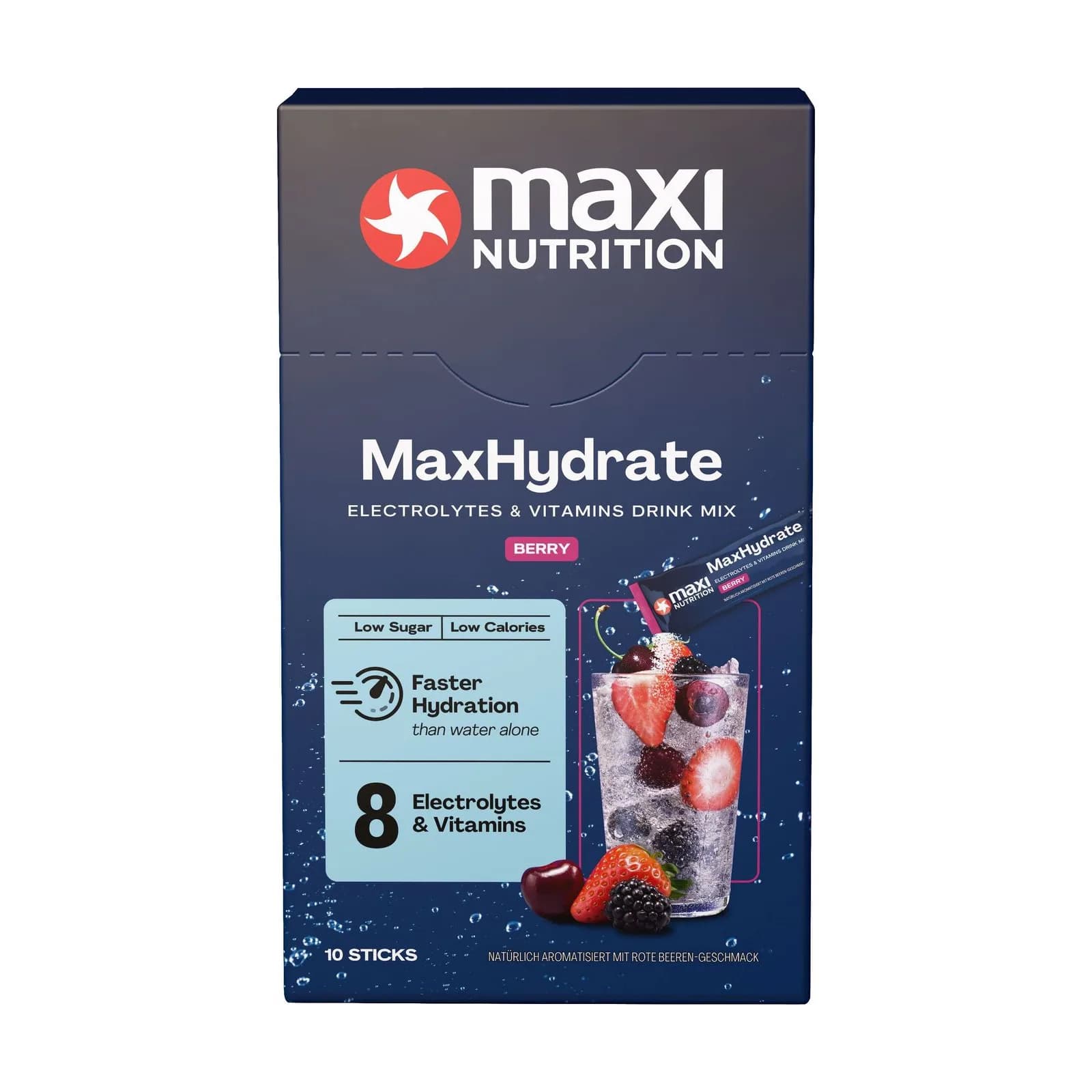 Maxi Nutrition MaxHydrate ელექტროლიტები და ვიტამინები, კენკრა - Maxi Nutrition | FitShop.ge