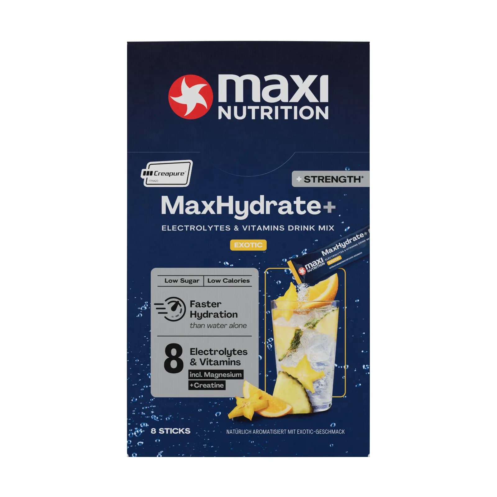 Maxi Nutrition MaxHydrate+ Strength ელექტროლიტები, ეგზოტიკური ხილი - Maxi Nutrition | FitShop.ge