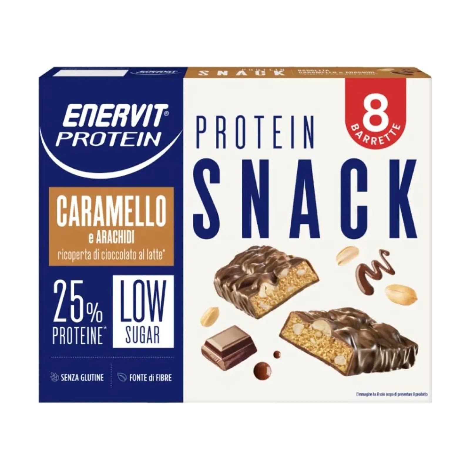 Enervit Protein Snack Low Sugar პროტეინის ბატონი, კარამელი და არაქისი - Enervit | FitShop.ge
