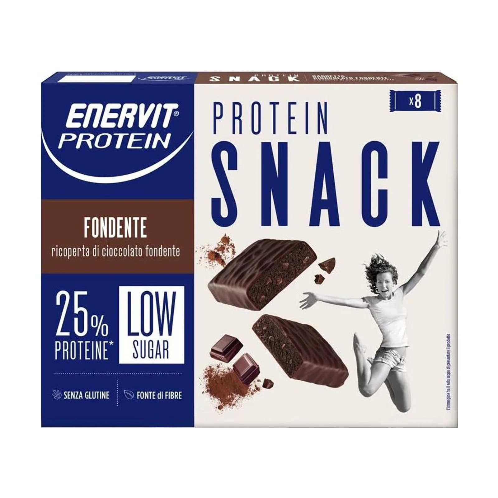 Enervit Protein Snack Low Sugar პროტეინის ბატონი, მუქი შოკოლადი - Enervit | FitShop.ge