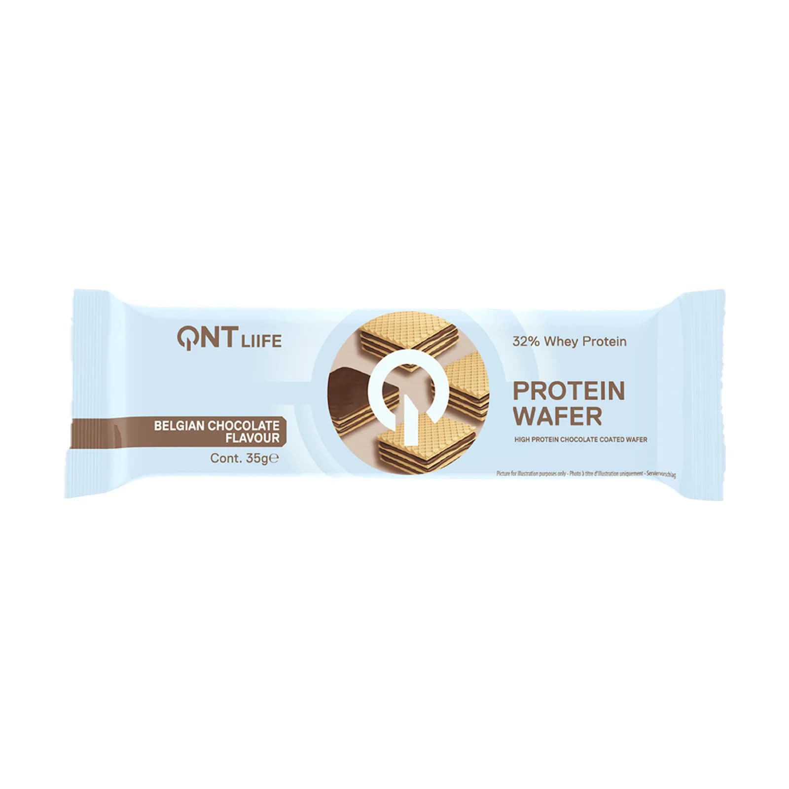 QNT პროტეინის ვაფლი 32%, შოკოლადი, 35 გ - QNT | FitShop.ge