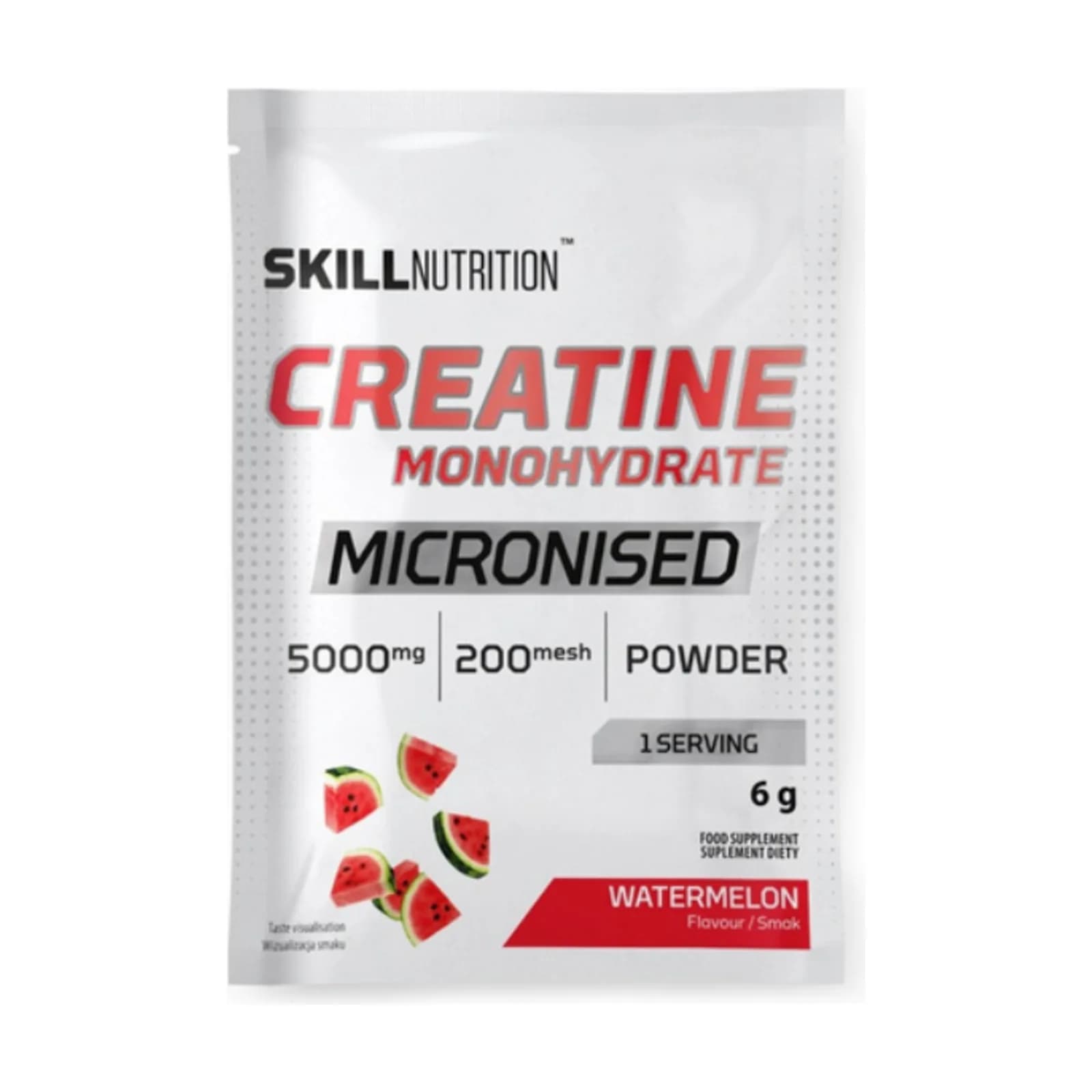 Skill Nutrition მიკრონიზებული კრეატინ მონოჰიდრატი, საზამთრო, 6 გ - Skill Nutrition | FitShop.ge