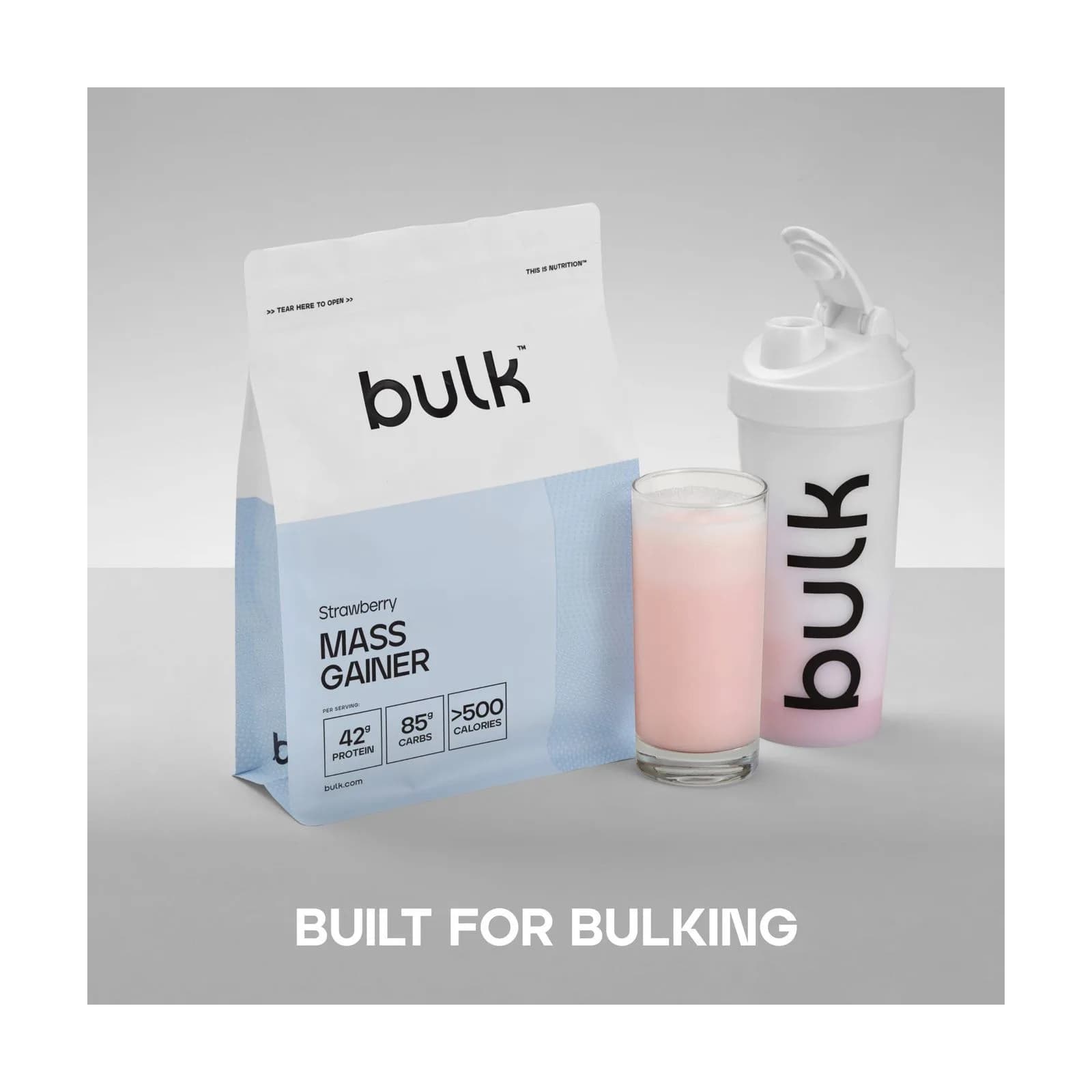Bulk გეინერი, მარწყვი, 2.5 კგ - Bulk | FitShop.ge