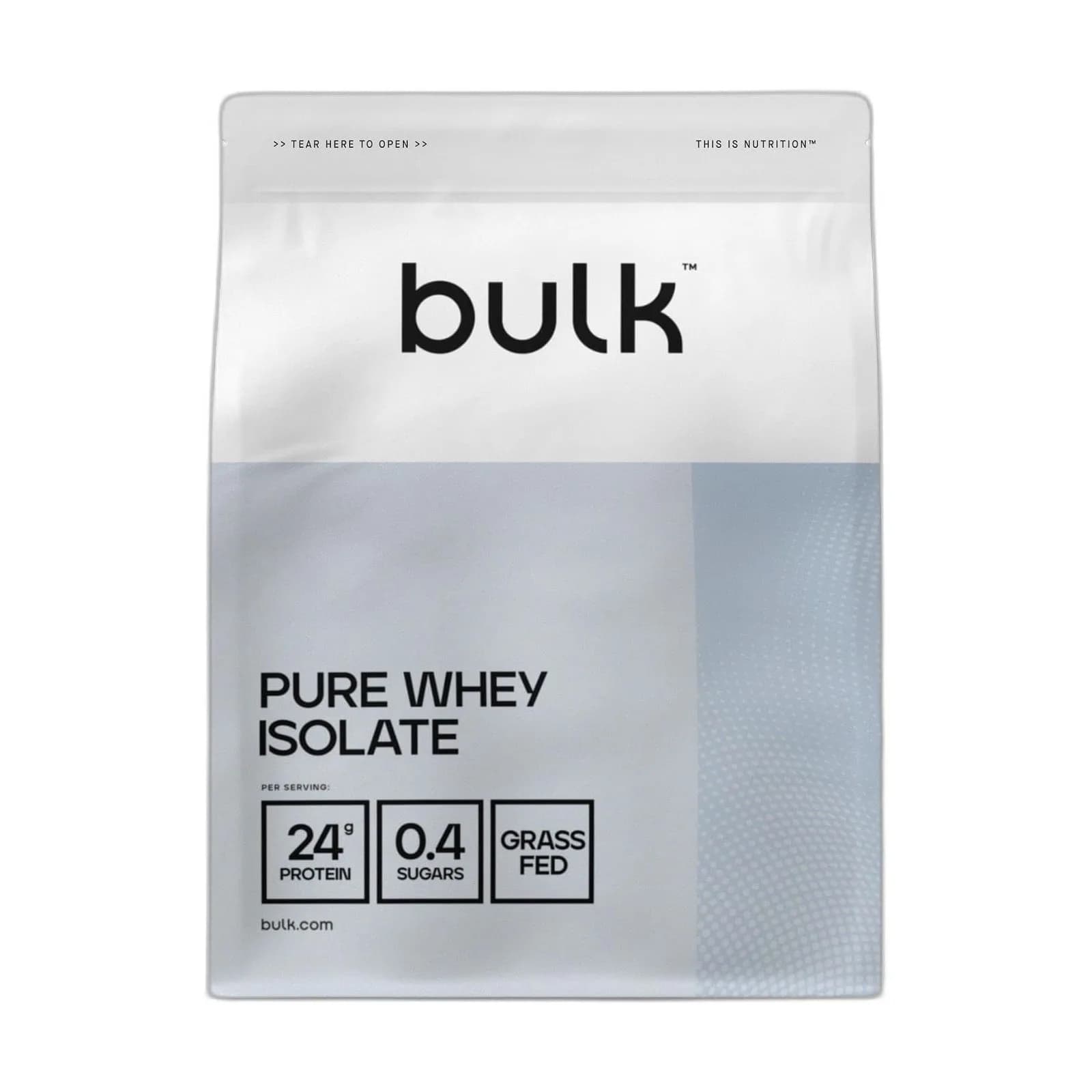 Bulk Pure ვეი იზოლატი 90, მარწყვი, 450 გ - Bulk | FitShop.ge